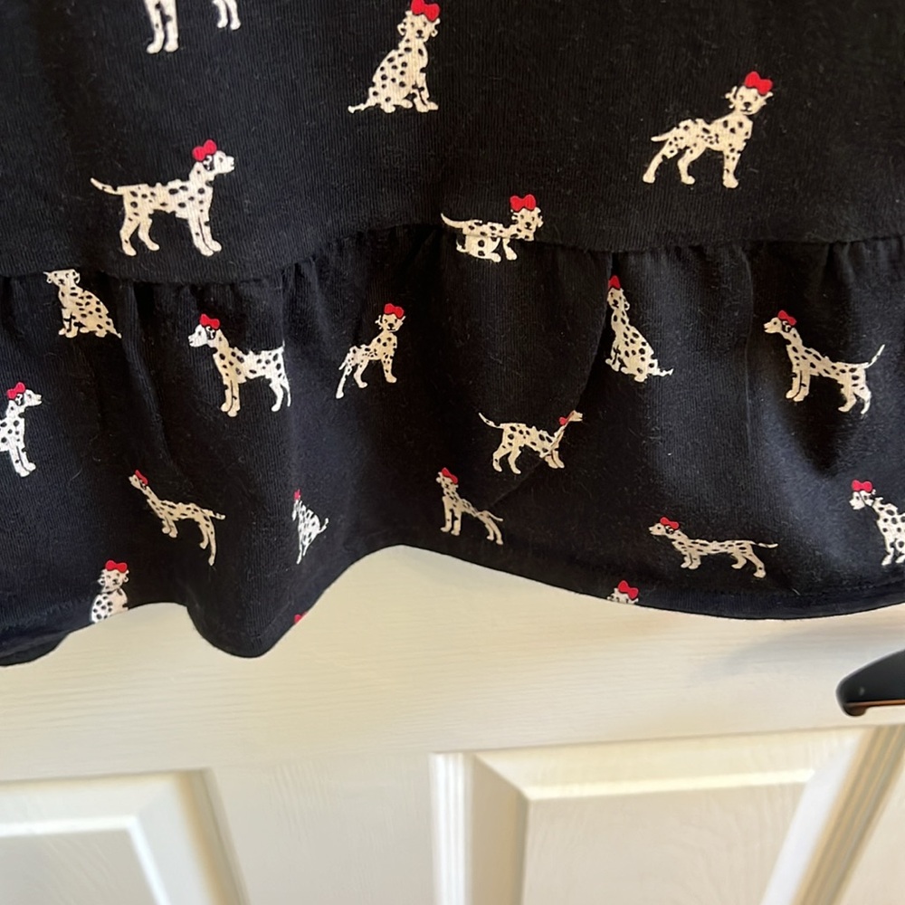 Gymboree Black Dress with Dalmatian Print and Pink Bows Size 6 - Picture 5 of 9